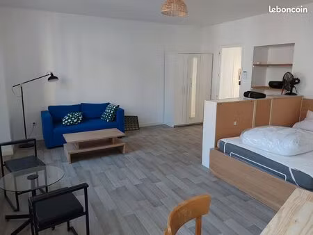 loue grand f1 rénové - meublé - 42m2 - dispo 20/08