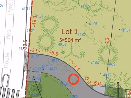 vente terrain à bâtir 499 m²