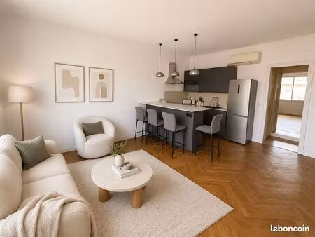 appartement rénové - 59m² - cannes proche croisette
