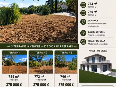 terrains constructibles à la gaude
