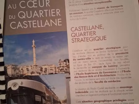 vente t2 dans résidence étudiants marseille timone