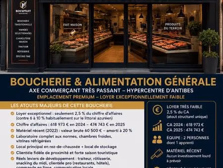 boucherie  fonds de commerce antibes