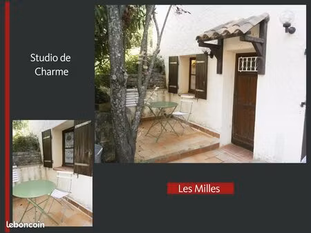 joli studio de 21 m2 rénové avec place de parking + terrasse - campagne