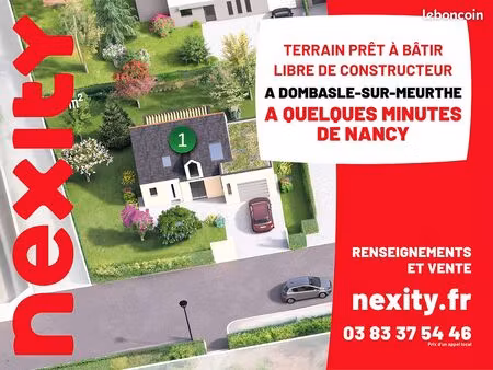terrain constructible à dombaslesur- meurthe  près de nancy