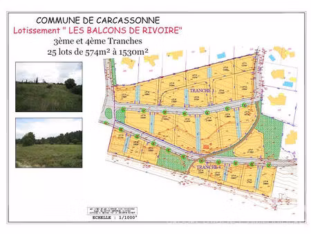 carcassonne ? grande parcelle à bâtir de 910 m² avec 450 m² de surface de plancher autoris