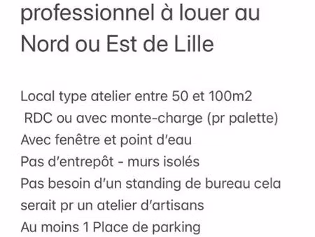 recherche local professionnel lille et proximité