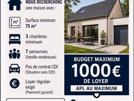 recherche maison en location  urgence