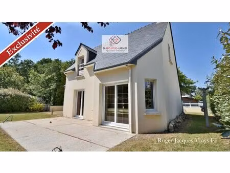 erdeven (56410) - maison individuelle 99 m² - 4 chambres - vie de plain-pied - terrain clo