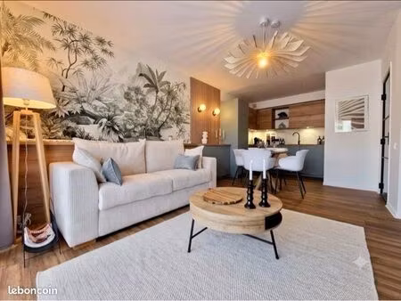 bel appartement t2 meublé de 43 m² avec balcon au calme  parking privatif et cave