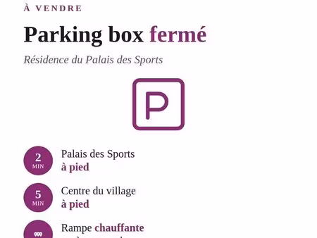 parking box fermé - centre village megeve