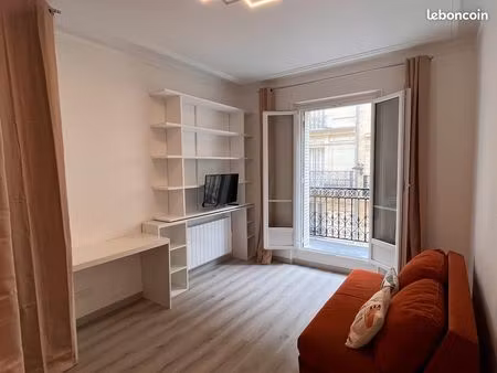 bail meublé – studio entièrement rénové – quartier cambronne (paris 15e)
