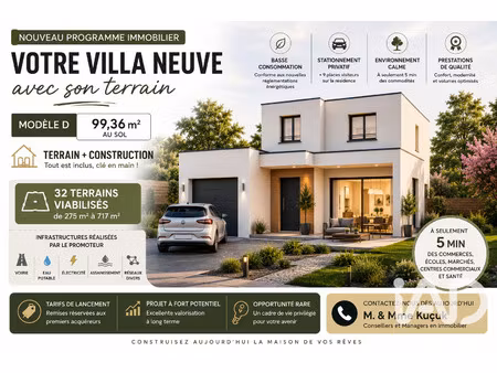 vente terrain à bâtir 332 m²