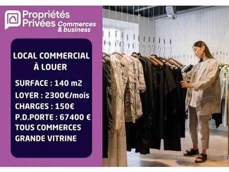 à louer local commercial 140 m² – 67 400 € |berck