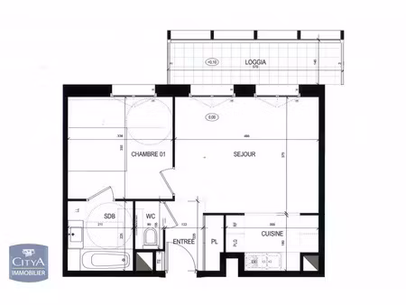 appartement à louer 2 pièces 42.77 m² - reims (51) - 718€