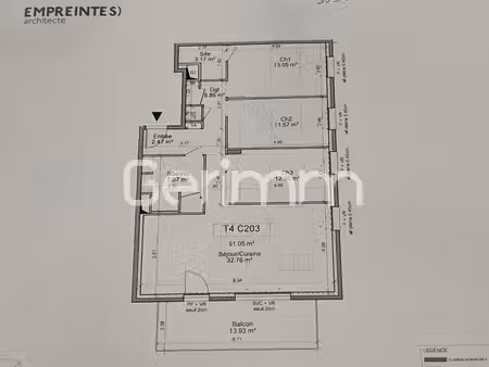 achat appartement 4 pièces 91m² le touvet 38660