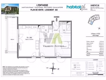 appartement de 3 pièces de luxe en vente à valberg  france