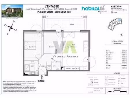 appartement de 3 pièces de luxe en vente à valberg  provence-alpes-côte d'azur