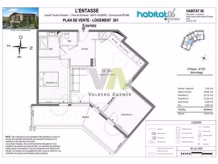 appartement de luxe de 3 pièces en vente à valberg  provence-alpes-côte d'azur