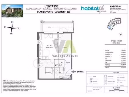 appartement de luxe de 3 pièces en vente à valberg  provence-alpes-côte d'azur