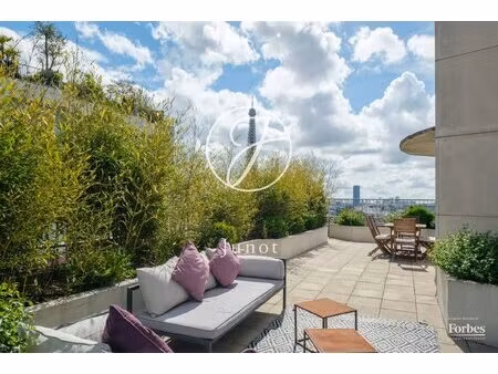 paris 16e - passy - duplex - 9 pièces - 289 18m² carrez - 5 chambres - terrasses 193m² -..