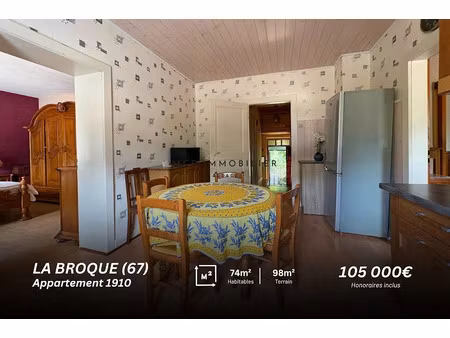 vente appartement 3 pièces 74 m² à la broque (67130)  105 000 €