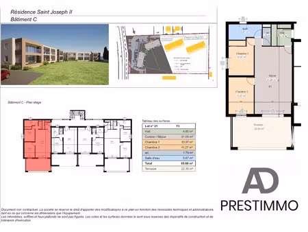vente appartement 3 pièces 65.6 m² à borgo (20290)  232 643 €