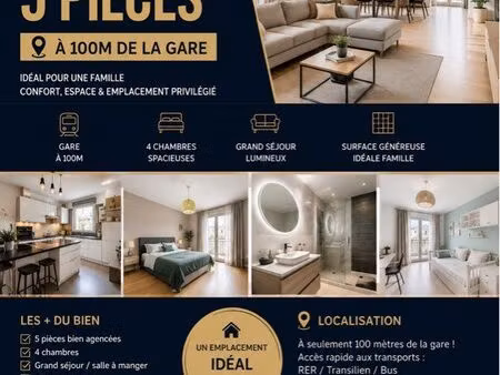 appartement situé à 100m de la gare de garges les gonesse