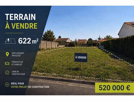 vente terrain  622.00m²  noisy