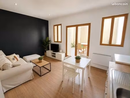 t2 meublé 30 m2 avec jardin