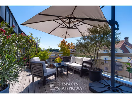 appartement contemporain en dernier étage avec terrasse au coeur de neudorf