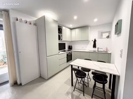appartement t2 meublé 34 m² rénové — passa — bail mobilité