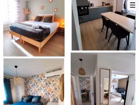 maison 60m2 meublée rénovée et climatisée avec jardin et garage