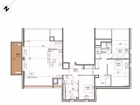 à vendre  appartement morzine 3 chambres - 112 m² - 1 087 000 €
