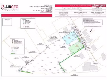 beauvoir sur niort  terrain à bâtir de 650m2