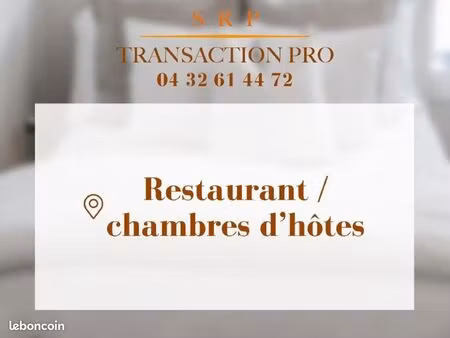 fonds de commerce restaurant fontaine de vaucluse