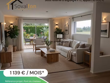 pont du chateau - maison 88 m2  3 chambres