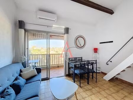 villeneuve-loubet  location 2 pièces 27 m²  meublé  piscine