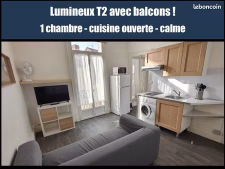 agréable meublé avec balcon