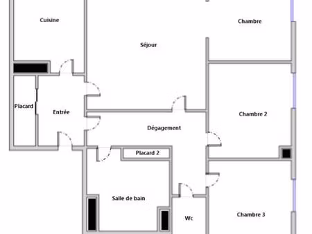 appartement - 4 pièces - 65 m2