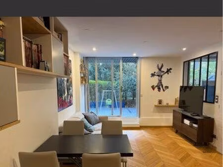 meublé très calme 77m2 en rez-de-jardin de 60m2