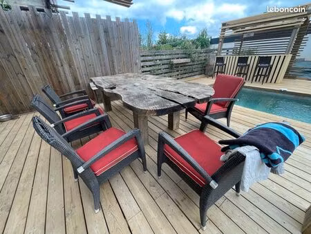 location  maison f6 toute meublée piscine