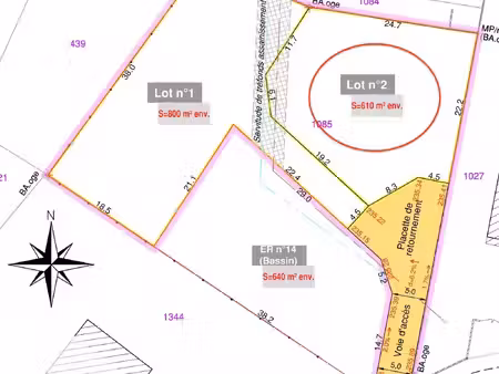 terrain à vendre les avenieres 613m2 87 000€