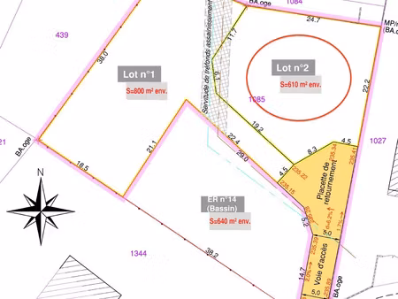 terrain à vendre les avenieres 613m2 93 000€