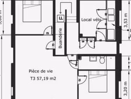 vente appartement 3 pièces à caudan (56850) : à vendre 3 pièces / 58m² caudan