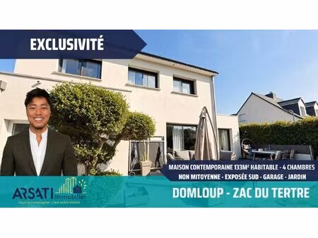 maison contemporaine exposée sud à domloup - 133m² habitable