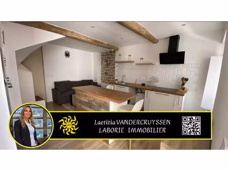 a vendre maison de village t3 rénovée de 52 m2 à puisserguie