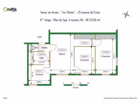 à louer - appartement t3 à semur en auxois