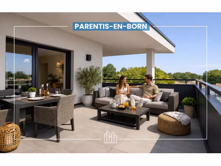 vente appartement neuf 3 pièces 72m2 parentis-en-born - 249000 € - surface privée