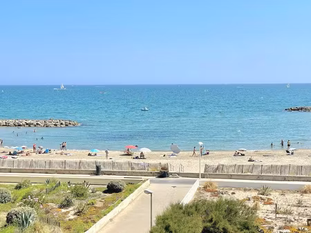 palavas  studio 1ère ligne avec magnifique vue mer !! dispon