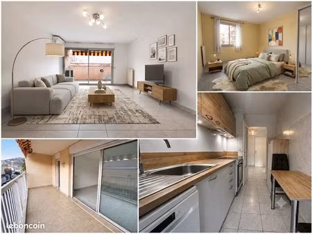 nice - vauban / appartement t3 / 77m² avec terrasse  cave et parking
